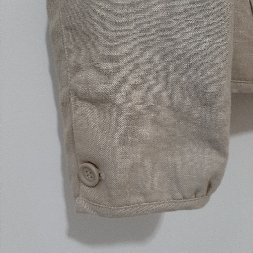 H&M Khaki Tan Linen Blazer Size 10 - Picture 6 of 11